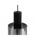 Linear Ceiling Pendant, 3 Light Adjustable E27, Black, Smoke Fade Glass - 8
