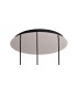 Round Ceiling Cluster Pendant, 3 Light Adjustable E27, Black, Smoke Fade Glass - 5