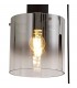 Round Ceiling Cluster Pendant, 3 Light Adjustable E27, Black, Smoke Fade Glass - 7