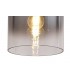 Round Ceiling Flush, 1 Light Flush Fitting E27, Black, Smoke Fade Glass - 5
