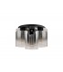 Round Ceiling Flush, 3 Light Flush Fitting, Black, Smoke Fade Glass - 3