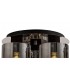 Round Ceiling Flush, 3 Light Flush Fitting, Black, Smoke Fade Glass - 4