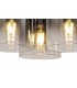 Round Ceiling Flush, 3 Light Flush Fitting, Black, Smoke Fade Glass - 5