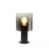 Table Lamp, 1 Light Table Lamp E27, Black, Smoke Fade Glass - 1