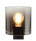 Table Lamp, 1 Light Table Lamp E27, Black, Smoke Fade Glass - 5