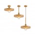 Single Ceiling Dome Pendant, Adjustable E27, Wood Effect - 1