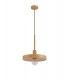 Single Ceiling Dome Pendant, Adjustable E27, Wood Effect - 7