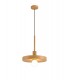 Single Ceiling Dome Pendant, Adjustable E27, Wood Effect - 8