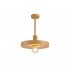 Single Ceiling Dome Pendant, Adjustable E27, Wood Effect - 10