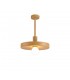 Single Ceiling Dome Pendant, Adjustable E27, Wood Effect - 14