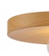 Single Ceiling Dome Pendant, Adjustable E27, Wood Effect - 20