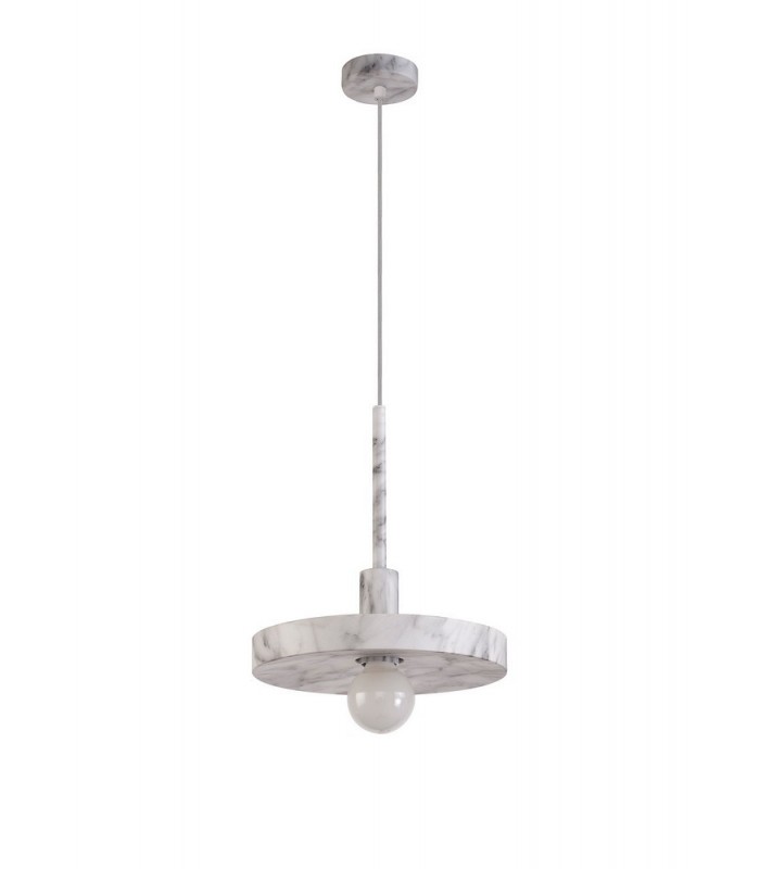 Single Ceiling Dome Pendant, Adjustable E27, Marble Effect - 8