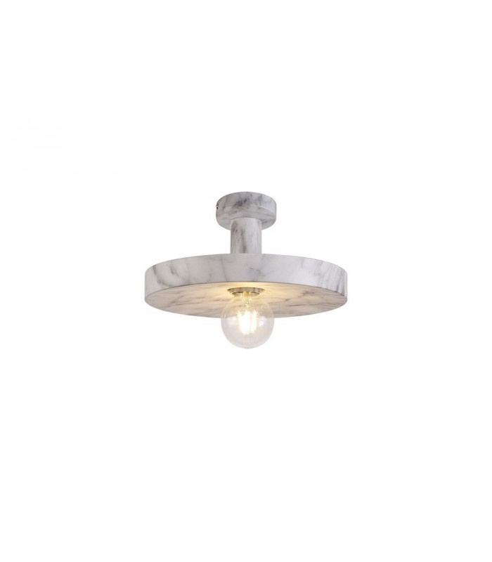 Single Ceiling Dome Pendant, Adjustable E27, Marble Effect - 10