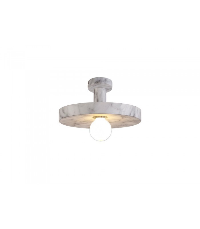 Single Ceiling Dome Pendant, Adjustable E27, Marble Effect - 14