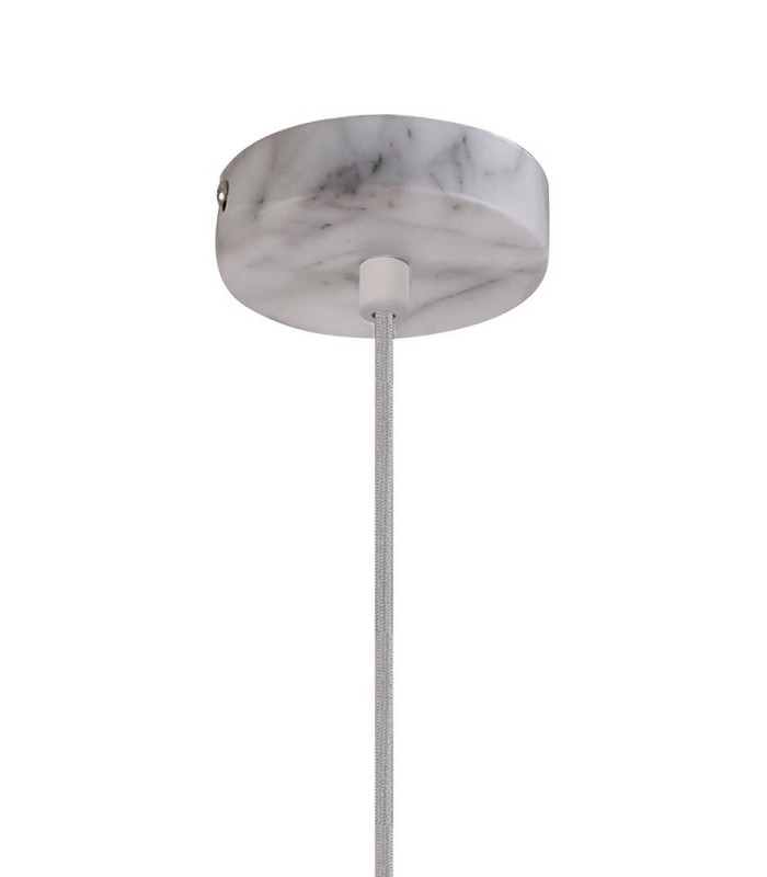 Single Ceiling Dome Pendant, Adjustable E27, Marble Effect - 17