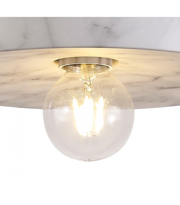Single Ceiling Dome Pendant, Adjustable E27, Marble Effect - 21