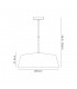 Single Large Ceiling Pendant, 1 Light Adjustable E27, Gloss Black, Gloss White - 2