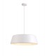 Single Large Ceiling Pendant, 1 Light Adjustable E27, Gloss White, Gloss White - 1