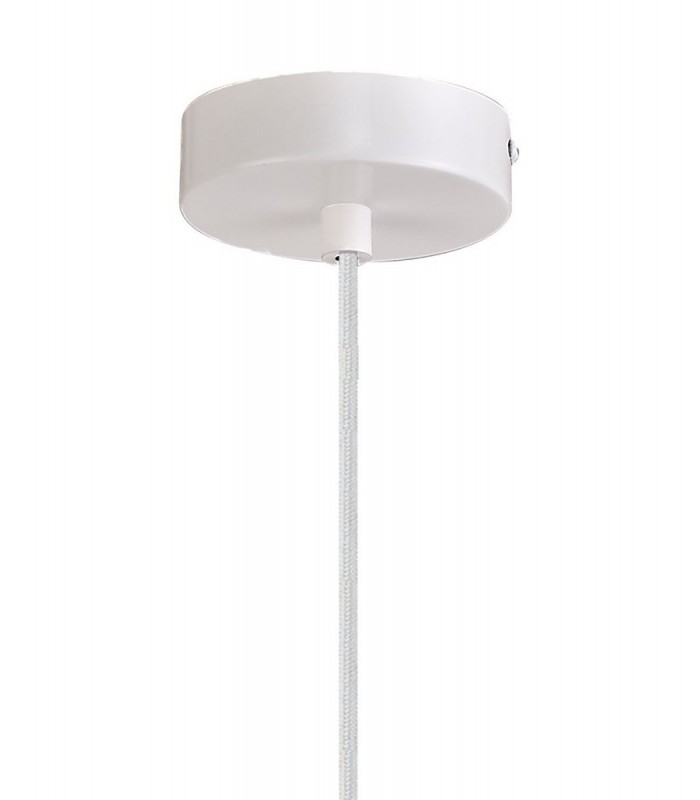 Single Large Ceiling Pendant, 1 Light Adjustable E27, Gloss White, Gloss White - 5