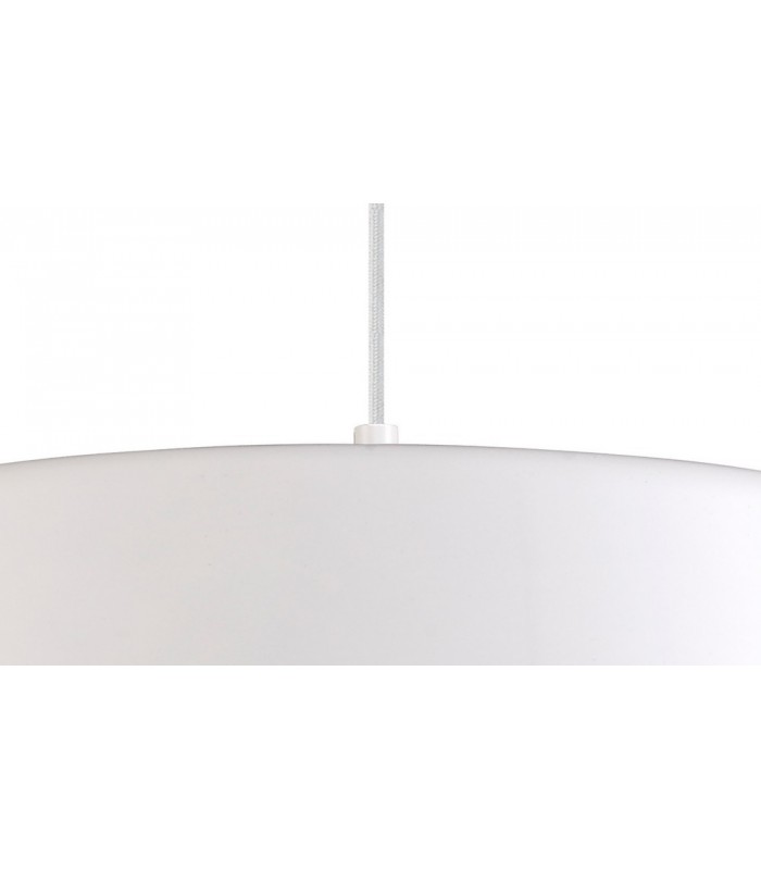 Single Large Ceiling Pendant, 1 Light Adjustable E27, Gloss White, Gloss White - 8