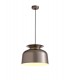 Single Ceiling Dome Pendant, Adjustable E27, Satin Nickel - 1