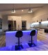 Single Ceiling Dome Pendant, Adjustable E27, Satin Nickel - 3