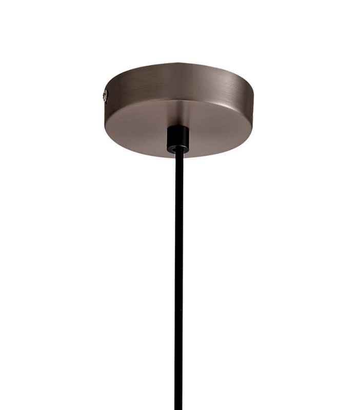 Single Ceiling Dome Pendant, Adjustable E27, Satin Nickel - 5