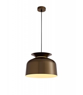 Single Ceiling Dome Pendant, Adjustable E27, Antique Bronze - 1