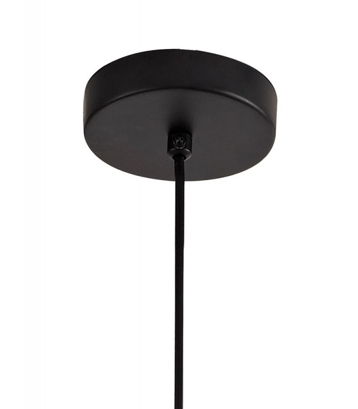 Single Small Ceiling Pendant, 1 Light Adjustable E27, Matt Black, Satin Gold - 4