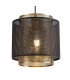 Single Small Ceiling Pendant, 1 Light Adjustable E27, Matt Black, Satin Gold - 5