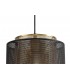 Single Small Ceiling Pendant, 1 Light Adjustable E27, Matt Black, Satin Gold - 6