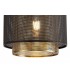 Single Small Ceiling Pendant, 1 Light Adjustable E27, Matt Black, Satin Gold - 7