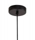 Single Large Ceiling Pendant, 1 Light Adjustable E27, Matt Black, Satin Gold - 4