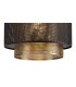 Single Large Ceiling Pendant, 1 Light Adjustable E27, Matt Black, Satin Gold - 7
