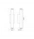 Wall Lamp, 2 x 3W LED, 3000K, 300lm, IP54, Polished Chrome - 2