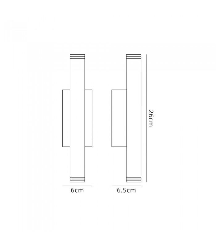 Wall Lamp, 2 x 3W LED, 3000K, 300lm, IP54, Polished Chrome - 2