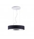 7 Light Ceiling Pendant Chrome with Black Fabric Shade, E27 - 1