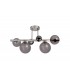 Semi-Flush Ceiling Light, 4 x G9, Polished Chrome, Smoked Glass - 3