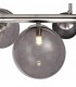 Semi-Flush Ceiling Light, 4 x G9, Polished Chrome, Smoked Glass - 5