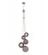 Ceiling Cluster Pendant, 5 x G9, Polished Chrome, Smoked Glass - 1