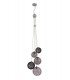 Ceiling Cluster Pendant, 5 x G9, Polished Chrome, Smoked Glass - 3