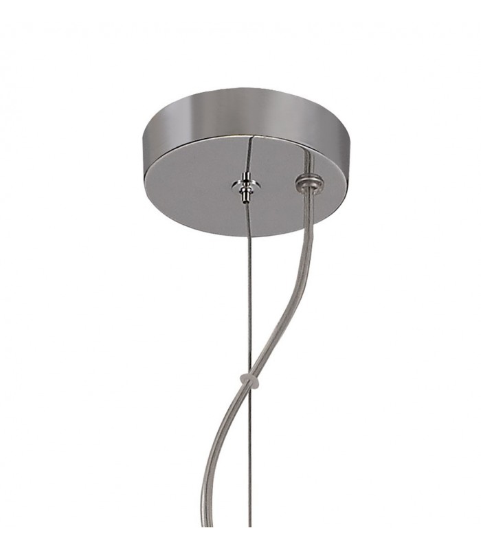 Ceiling Cluster Pendant, 5 x G9, Polished Chrome, Smoked Glass - 4