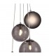 Ceiling Cluster Pendant, 5 x G9, Polished Chrome, Smoked Glass - 7