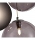 Ceiling Cluster Pendant, 5 x G9, Polished Chrome, Smoked Glass - 9