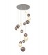 Ceiling Cluster Pendant, 16 x G9, Polished Chrome, Smoked Glass - 4
