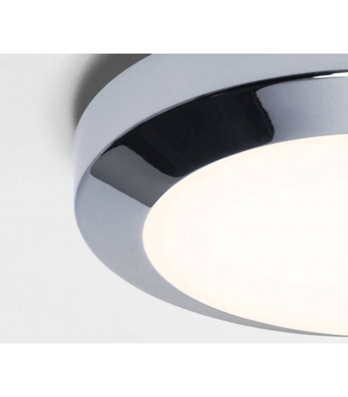 1 Light Bathroom Flush Ceiling Light Polished Chrome IP44, E14 - 3