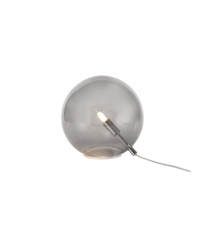 Table Lamp, 1 x G9, Polished Chrome, Smoked Glass - 1
