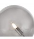 Table Lamp, 1 x G9, Polished Chrome, Smoked Glass - 6