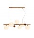 Ceiling Pendant, 7 x G9, Antique Copper, Opal & Copper Glass - 1