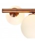 Semi Flush Ceiling Light, 4 x G9, Antique Copper, Opal & Copper Glass - 5